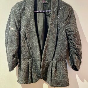 Zara Charcoal Sequin Blazer